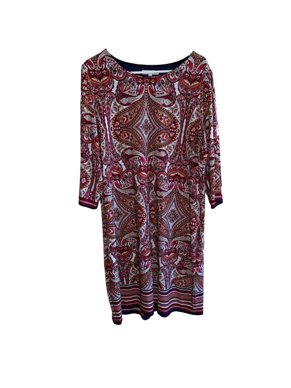 Bohemian Paisley Print Dress - Studio One New York XL